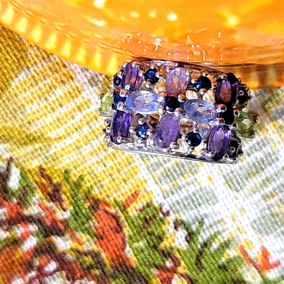 COPY - 🦚  SS Multi-Gemstone Ring - Picture 4 of 16